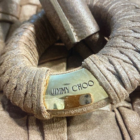 EUC JIMMY CHOO Bracelet Woven Leather Bag - Picture 10 of 12